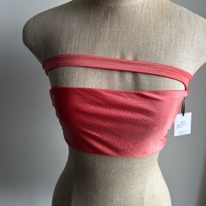 Jade Swim Halo Top in Coral Sheen Size Large